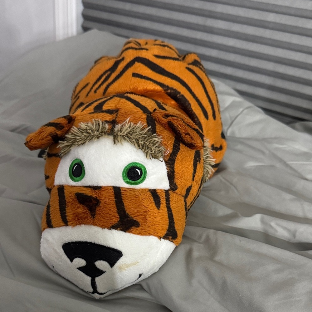 Plush Tiger Reversible Kids Pillow